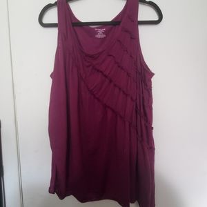 Lane Bryant asymmetrical fuschia tank top size 18/20